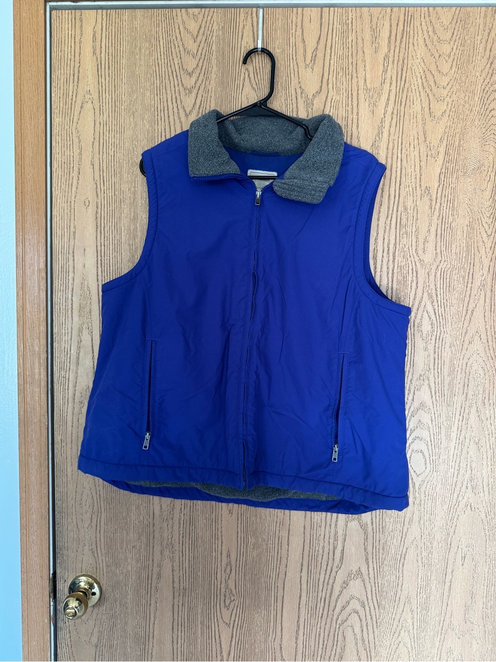 LL Bean Women’s Royal Blue Zip-Front Fleece-Lined Vest